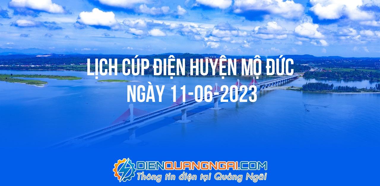 Lịch cúp điện Huyện Mộ Đức ngày 11-06-2023