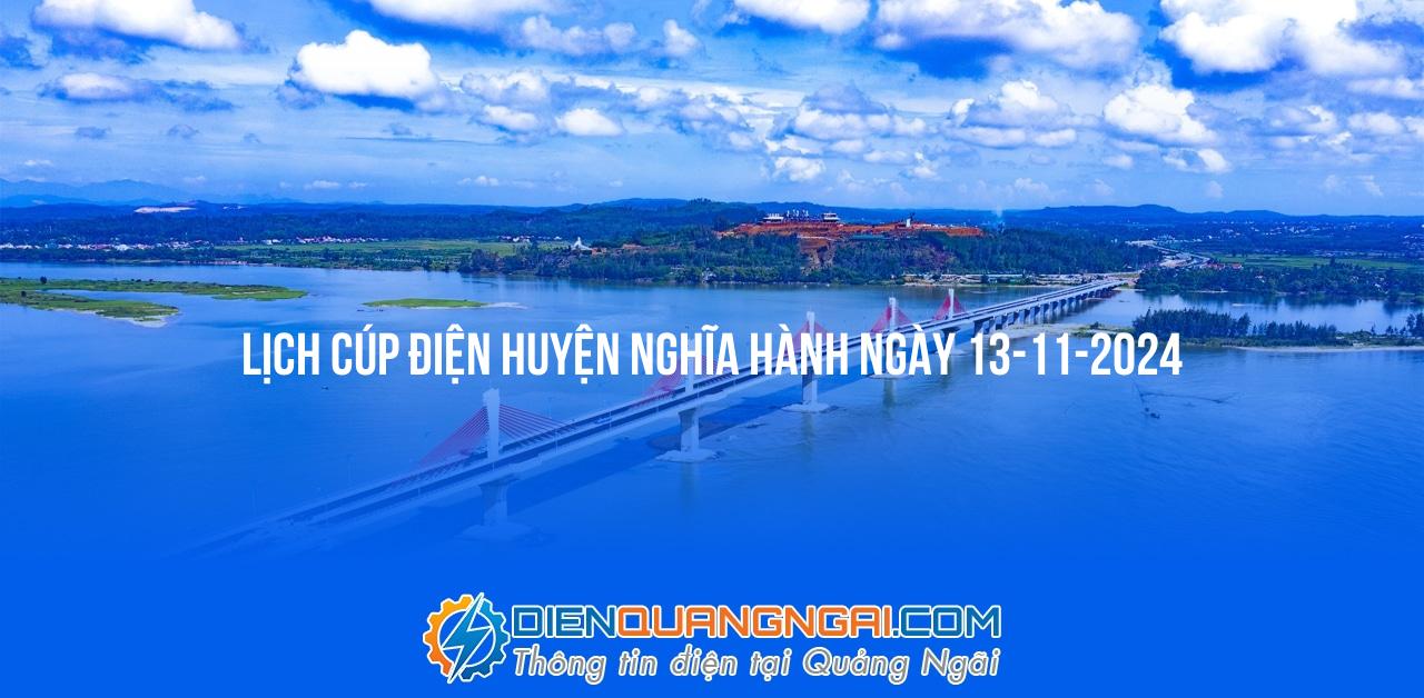 Lịch cúp điện Huyện Nghĩa Hành ngày 13-11-2024
